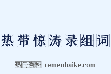 热带惊涛录组词是什么意思的图片